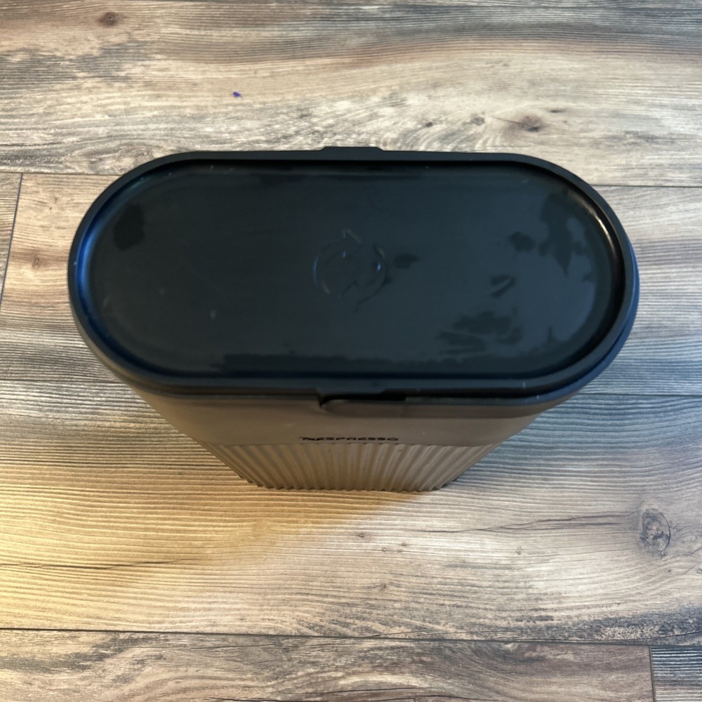 Nespresso Recycling Bin - Black Plastic Holds 60 Vertuo or 160 Original Capsules